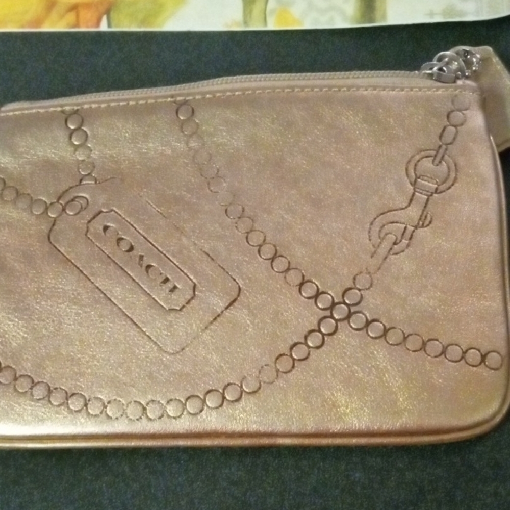 Elegant Gold Chain-Embellished Clutch